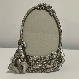 Easter Egg Basket Metal Picture Frame Bunny Home Holiday Decor
